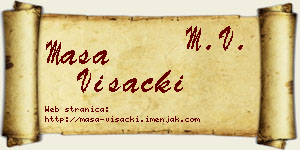 Maša Višacki vizit kartica